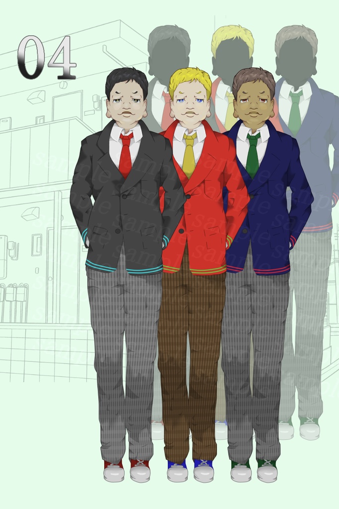 立ち絵「男子ブレザー学生」