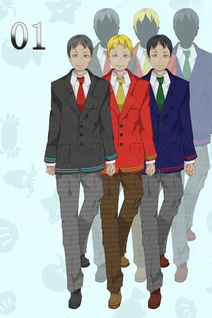 立ち絵「男子ブレザー学生」