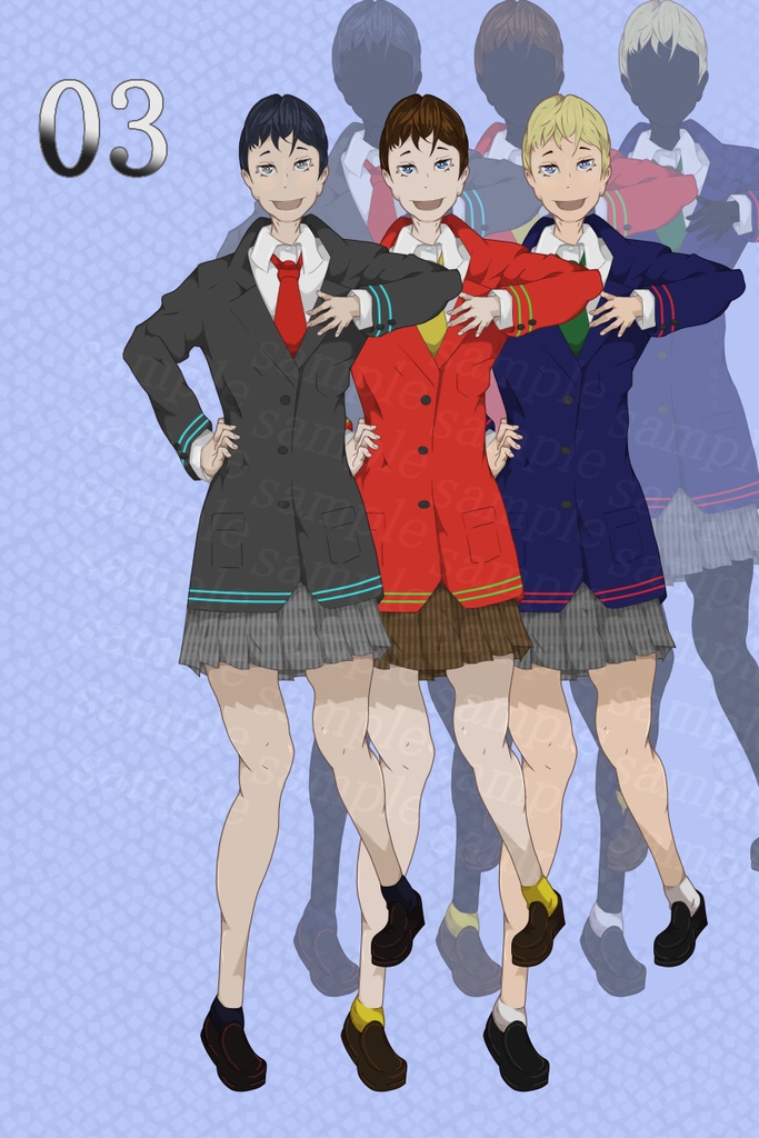 立ち絵「女子ブレザー学生」
