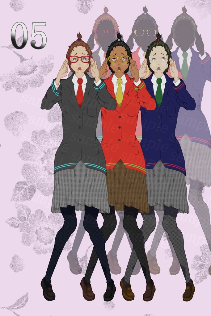 立ち絵「女子ブレザー学生」