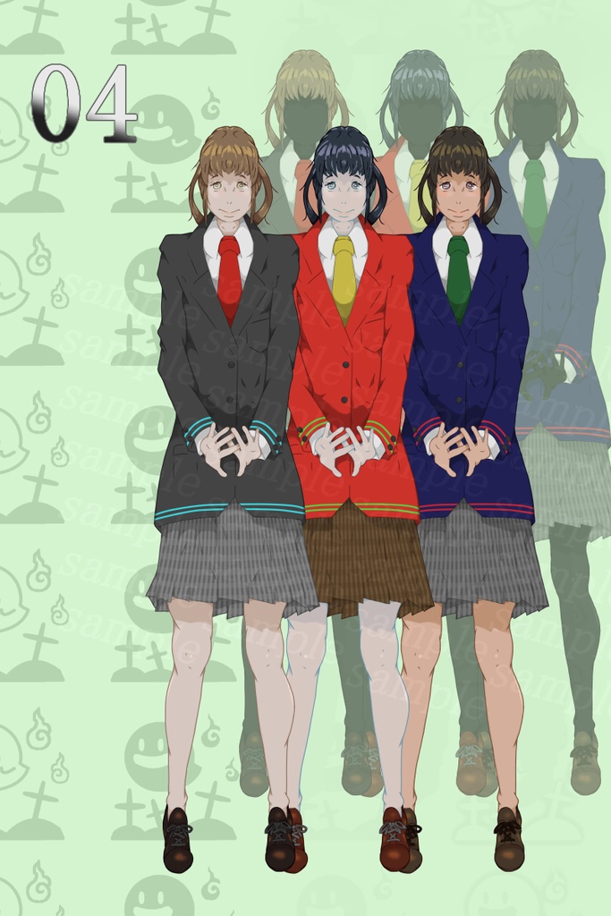 立ち絵「女子ブレザー学生」