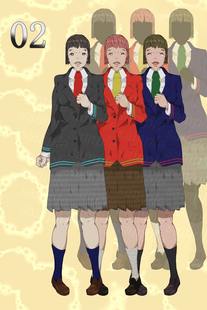 立ち絵「女子ブレザー学生」