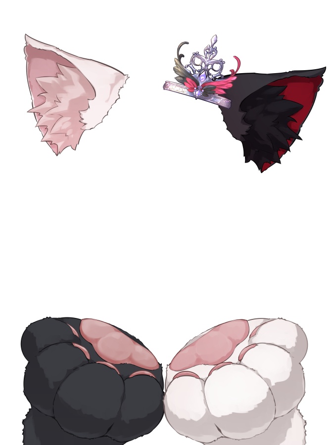 なりきりネコセット2025白黒(PNG・PSDデータ)