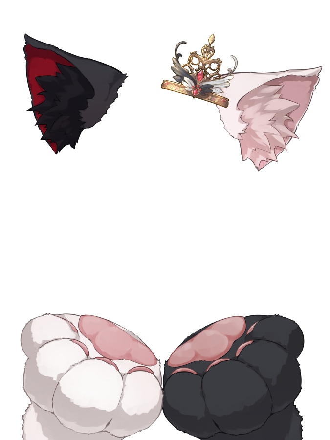 なりきりネコセット2025白黒(PNG・PSDデータ)