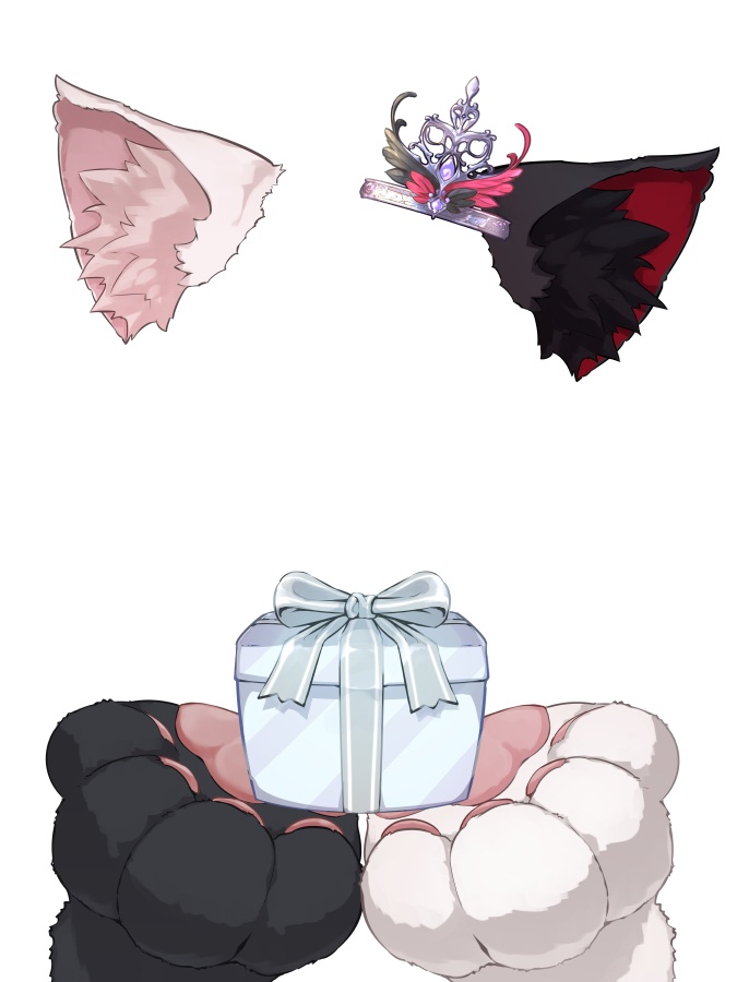 なりきりネコセット2025白黒(PNG・PSDデータ)