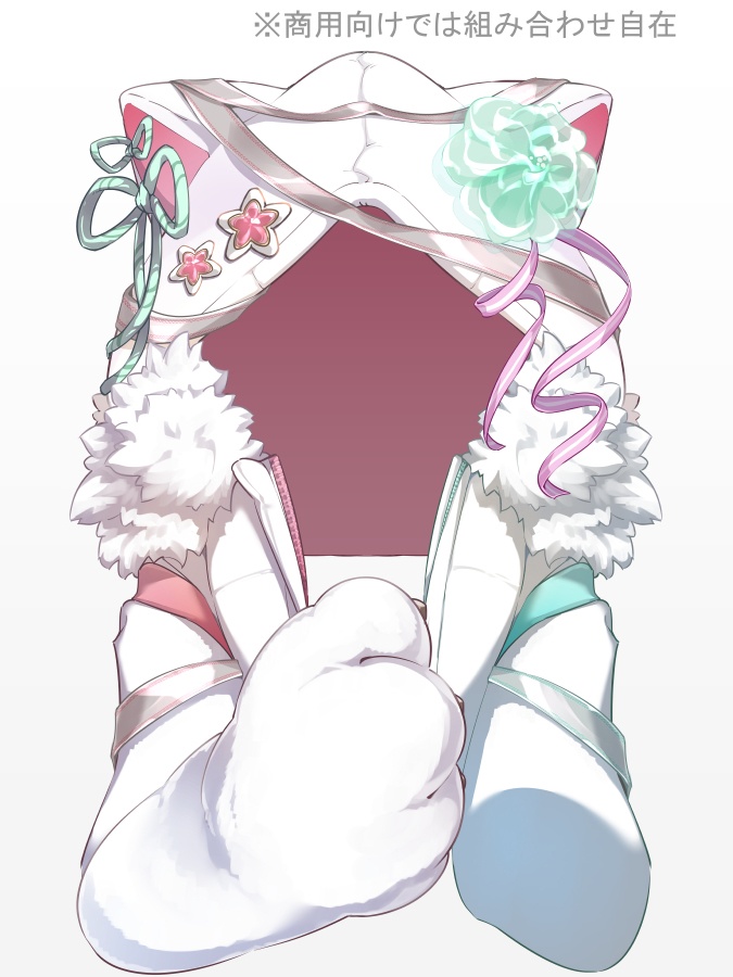 ラッピングキャット2025さくらホワイト・わかばホワイト(PNG・PSDデータ)