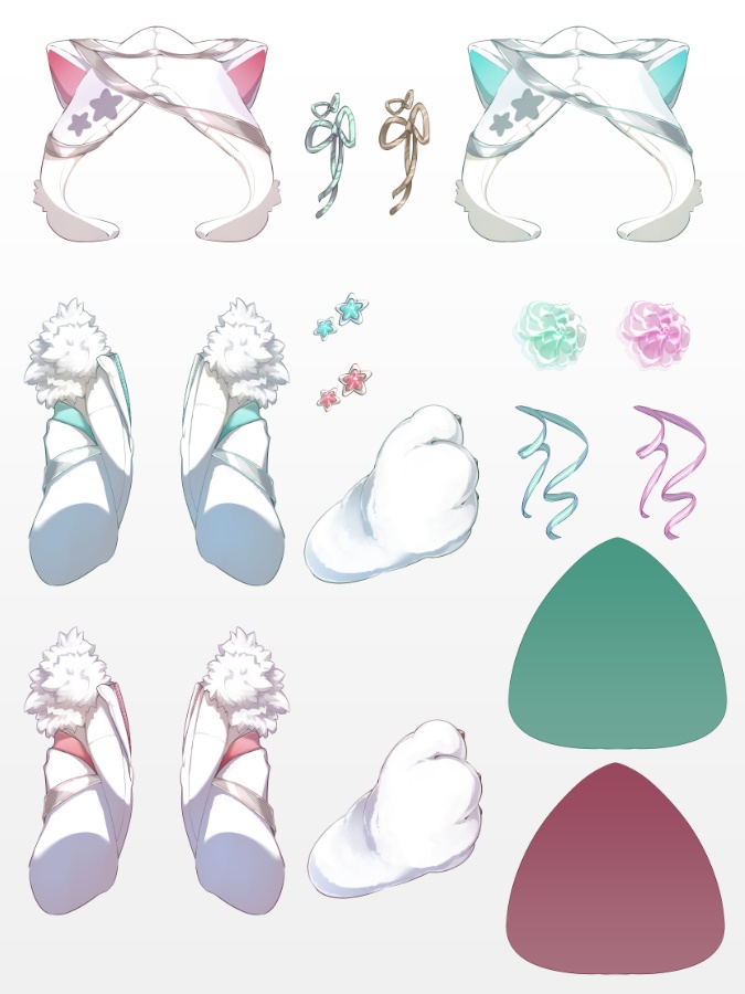 ラッピングキャット2025さくらホワイト・わかばホワイト(PNG・PSDデータ)