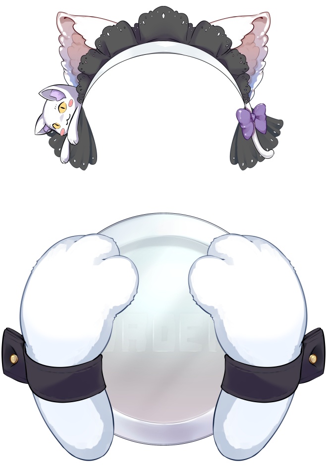 のびねこメイドセット2025日向/夜行(PNG・PSDデータ)