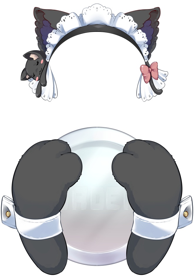 のびねこメイドセット2025日向/夜行(PNG・PSDデータ)