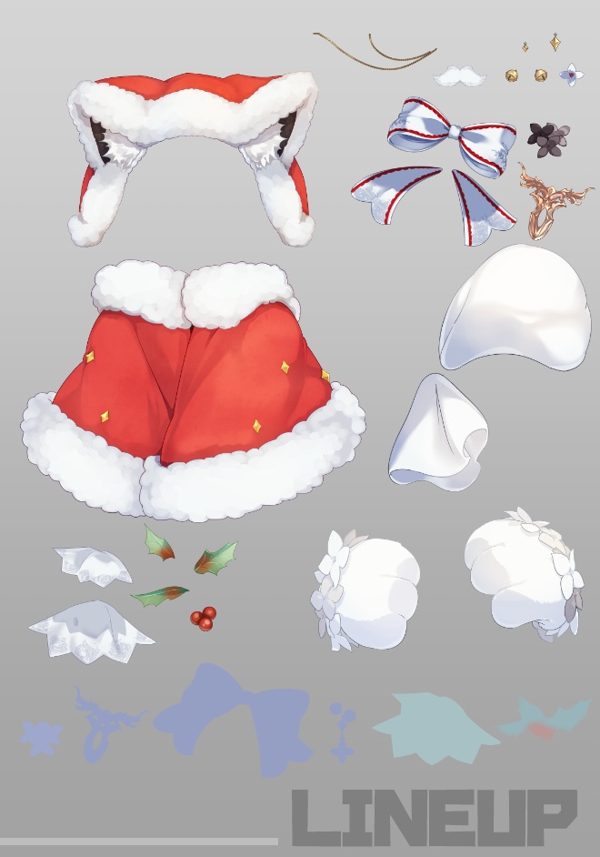 クリスマス素材2025 サンタdeニャンコ(PNG・PSDデータ)