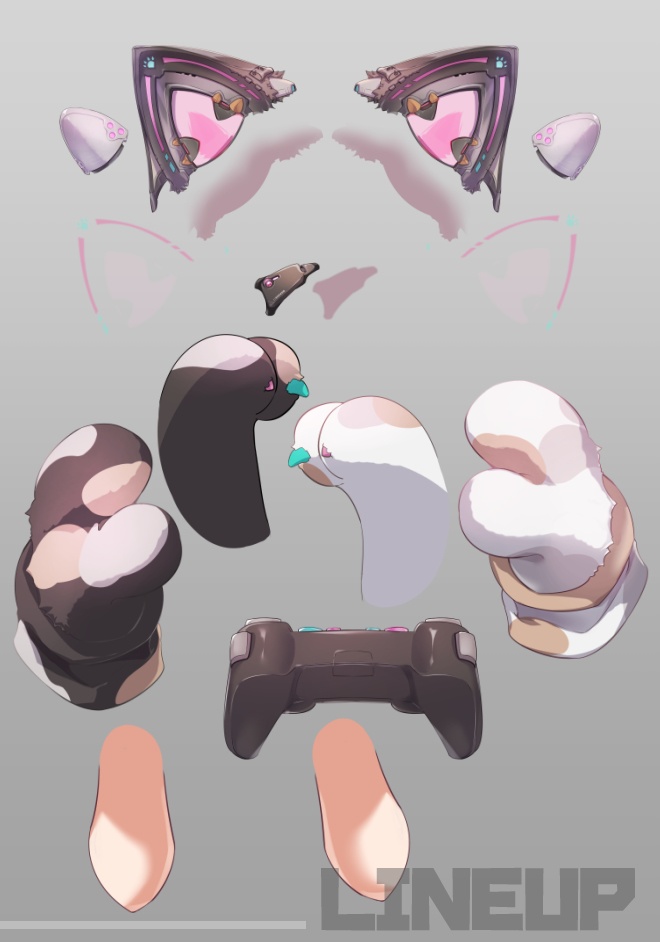 ねこの日素材2026 なりきりきゃっともじゅーる(PNG・PSDデータ)