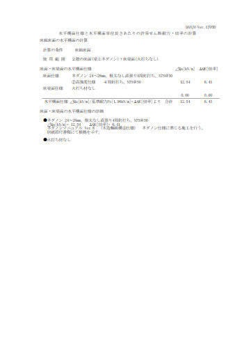 軸組工法水平構面仕様と床倍率C