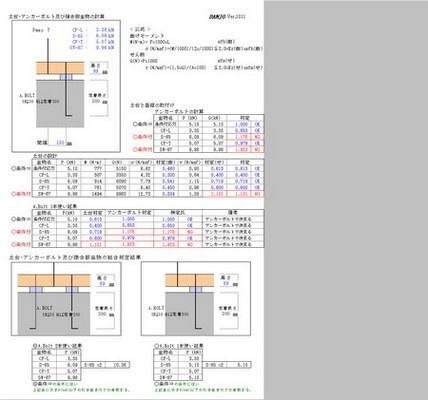 枠組工法の土台・アンカーボルト及び接合部金物の計算