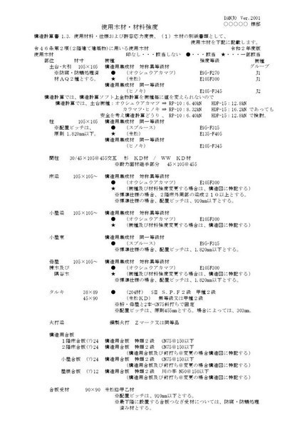 【 使用木材・強度(2)軸組C 】