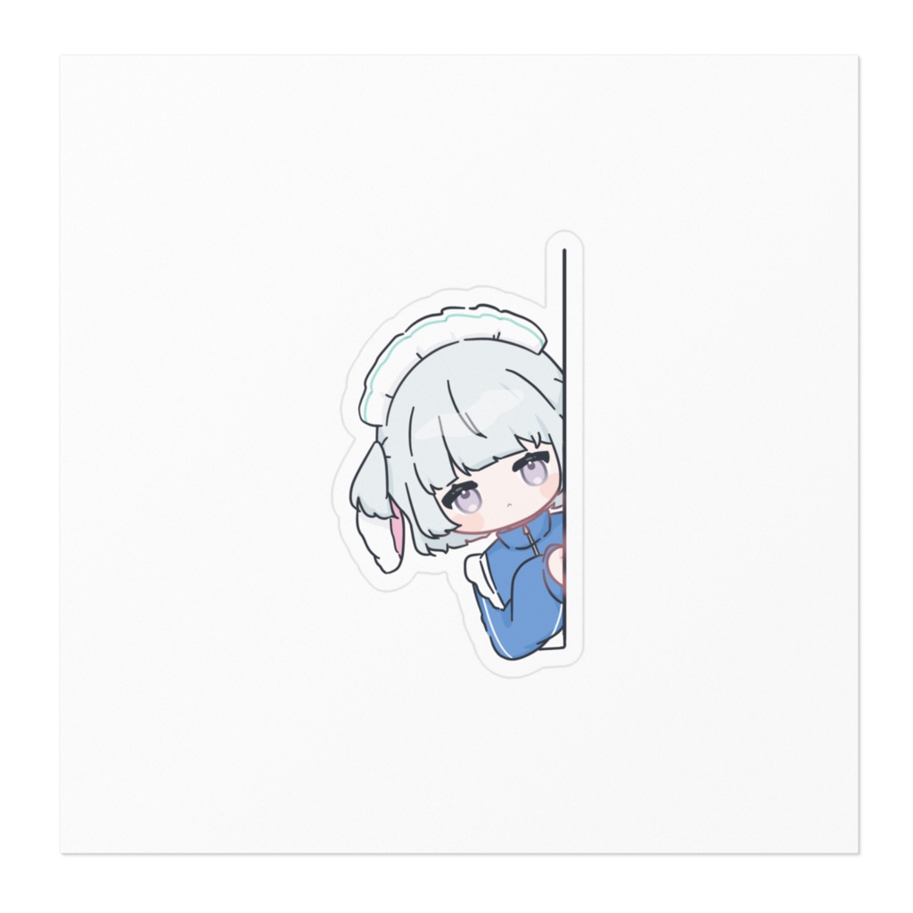SDイラスト(ちらっ)　ステッカーVer.