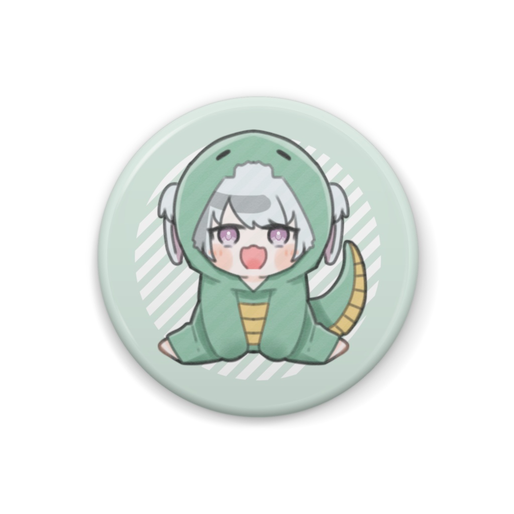 巳年イラスト(ぱぁ！)　缶バッジ Ver.