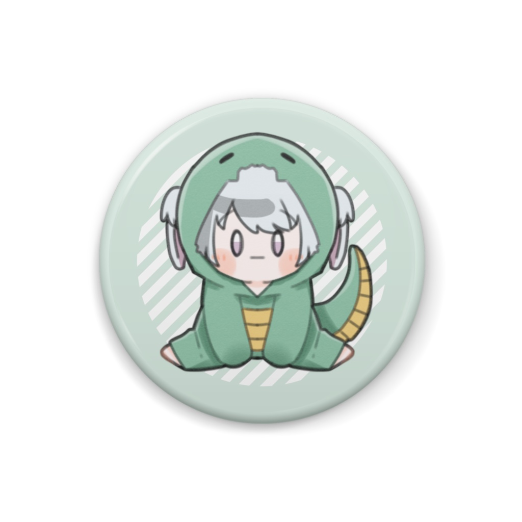 巳年イラスト(きょとん) 缶バッジ Ver.