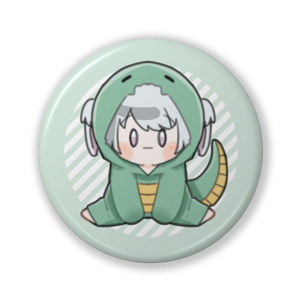 巳年イラスト(きょとん) 缶バッジ(バリュー) Ver.