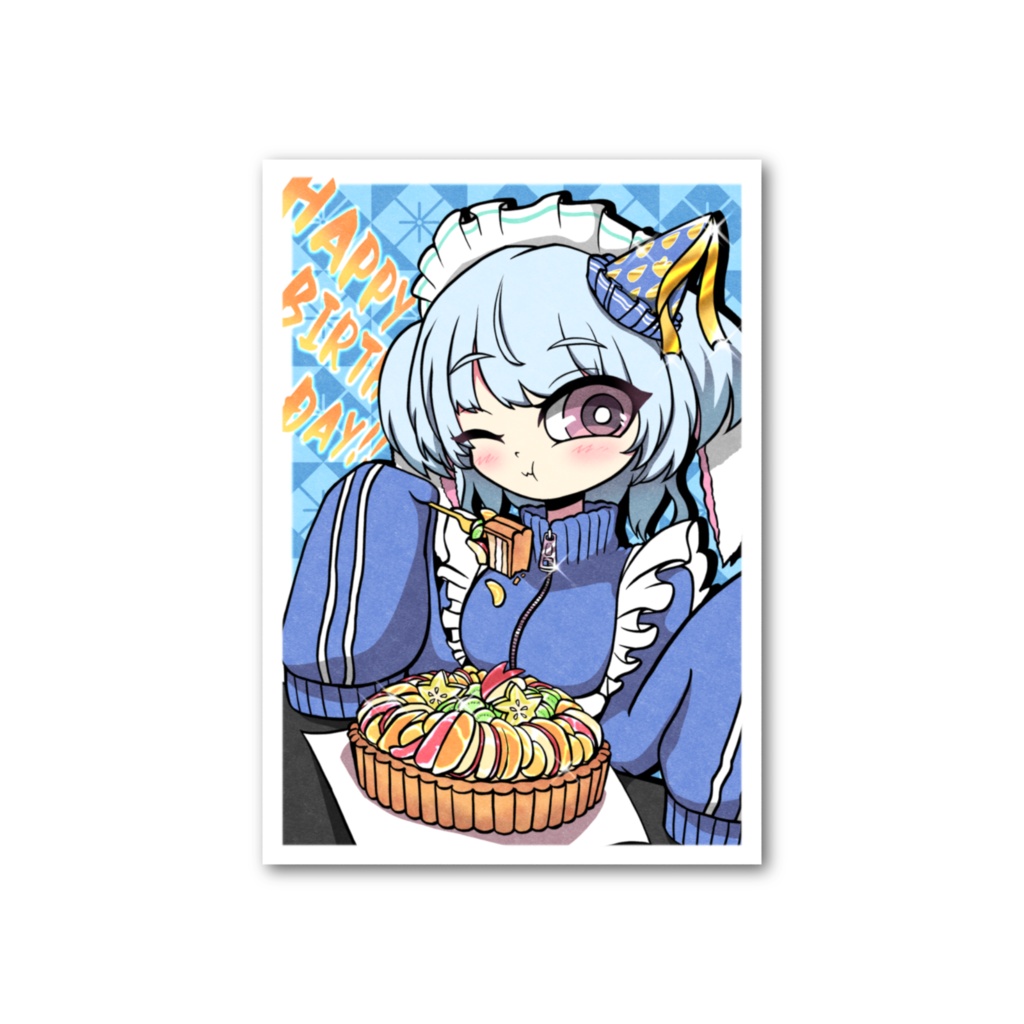 生誕イラスト　フォト風カード Ver.