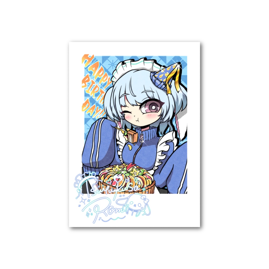 生誕イラスト　チェキ風カード(サイン入り) Ver.