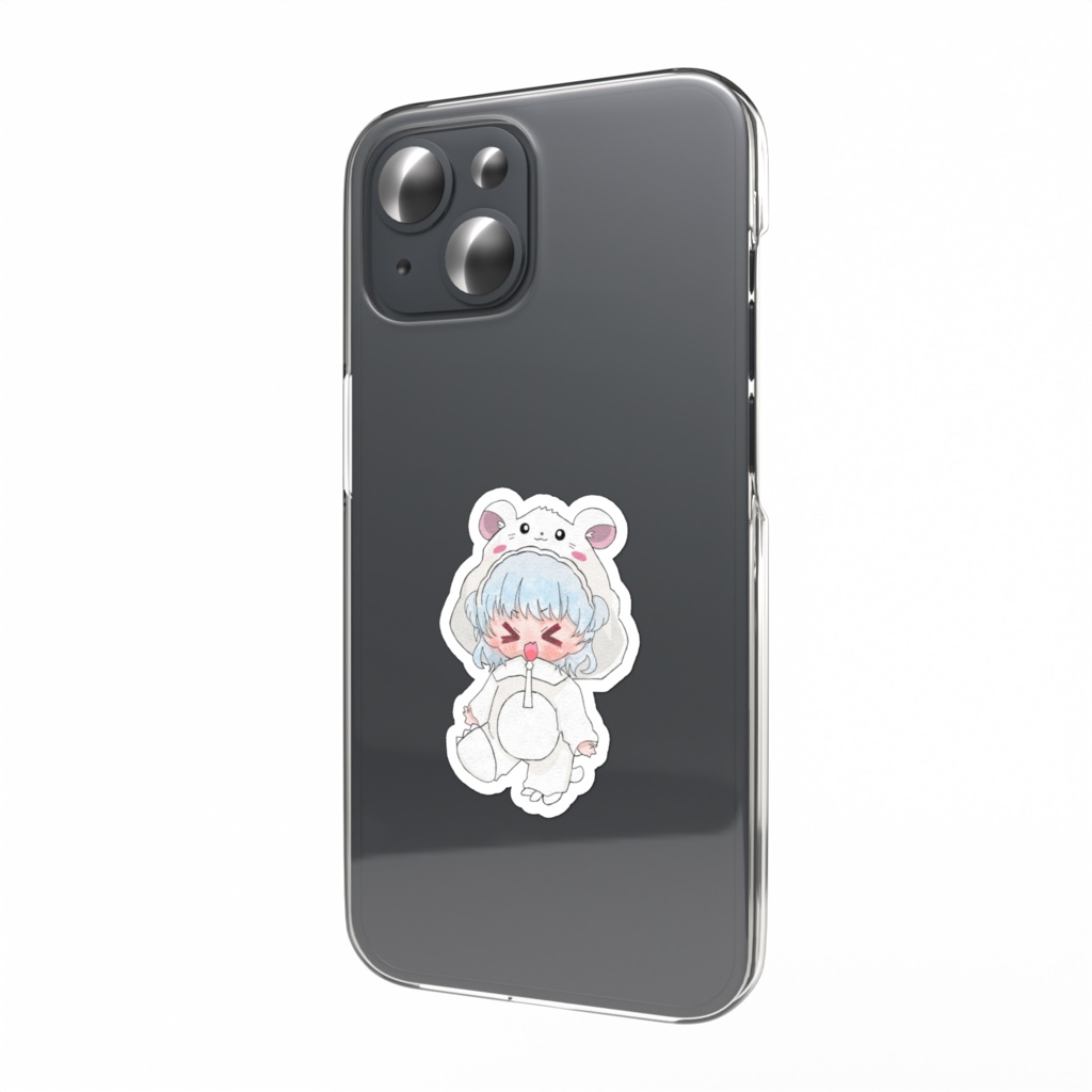 SDイラスト(着ぐるみ-嬉顔²) スマホステッカー Ver.