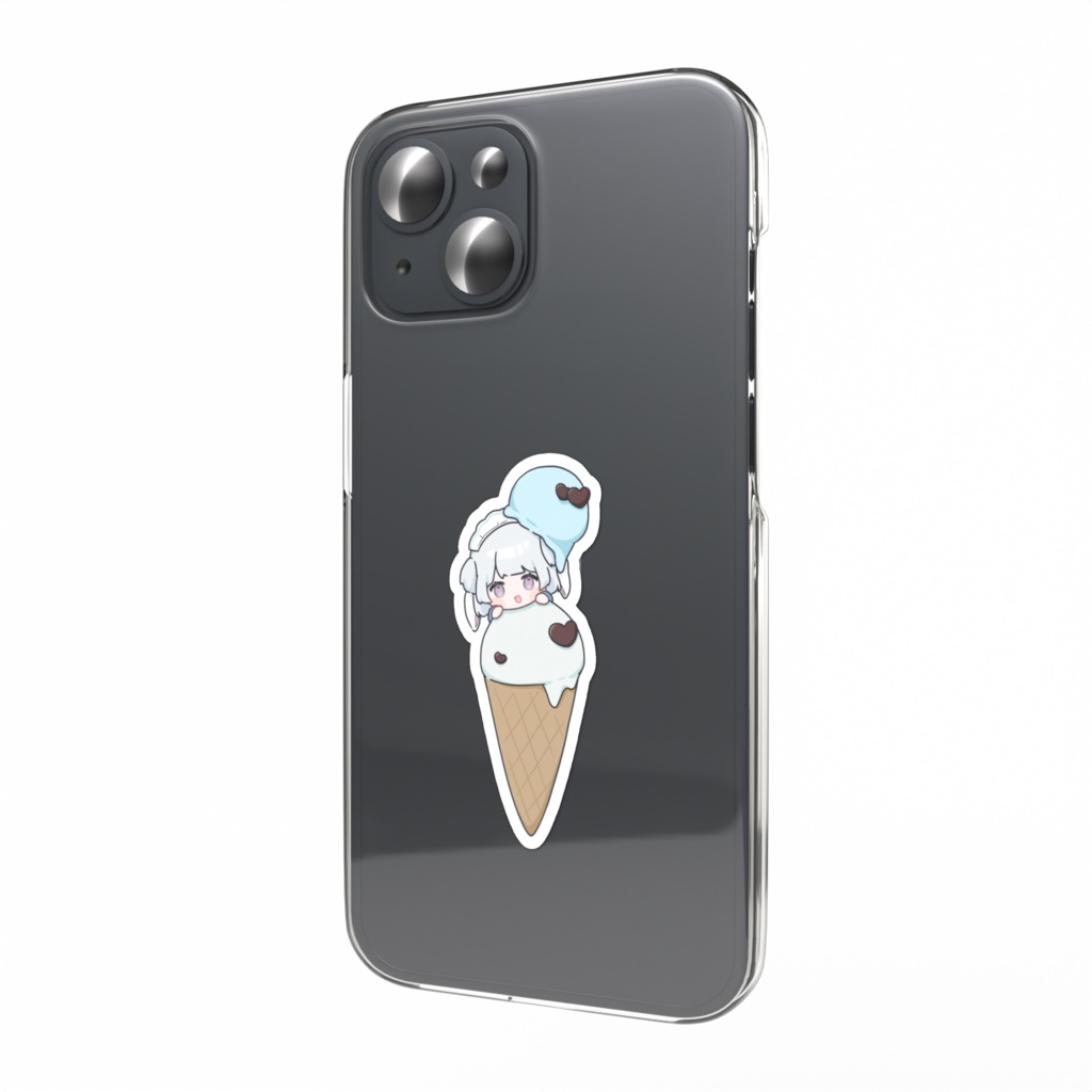 SDイラスト(アイス-・▽・) スマホステッカー Ver.