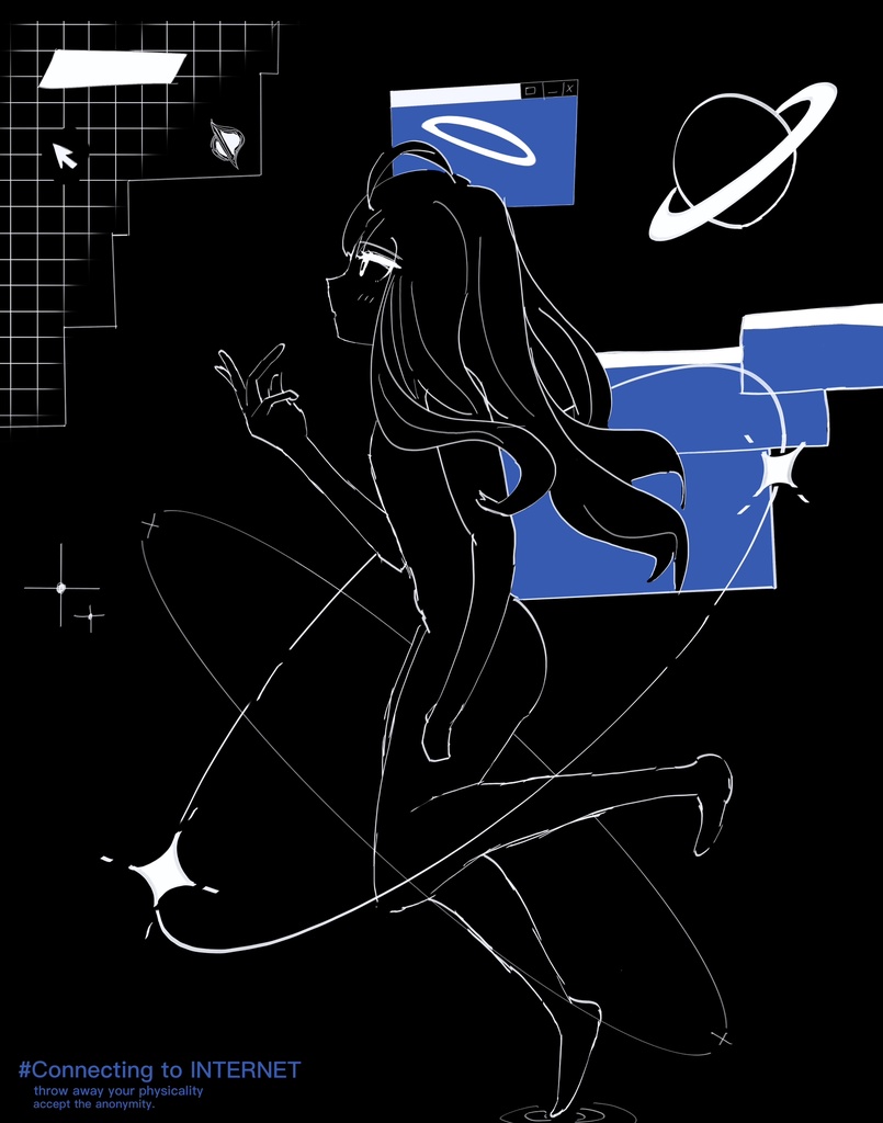 "Connecting to INTERNET" doodle T-shirt