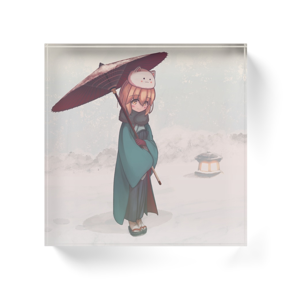 2023正月ベルちゃん「アクリルブロック」100×100mmサイズ