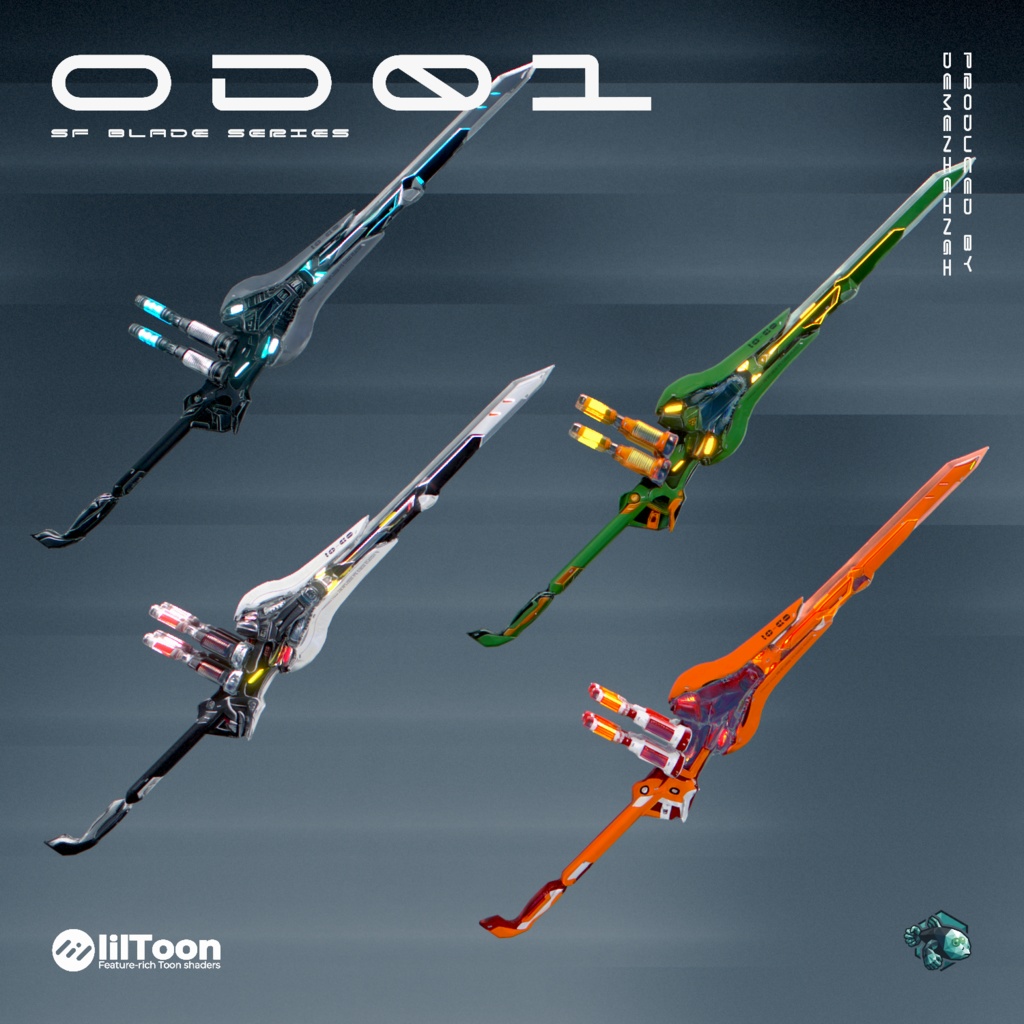 3Dモデル「OD 01 Sword Series」4種