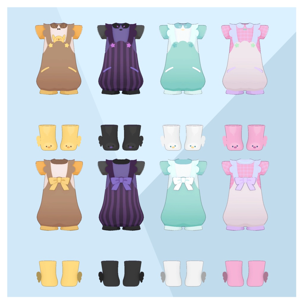 【まめひなた・ちまこぞく対応】オーバーオール