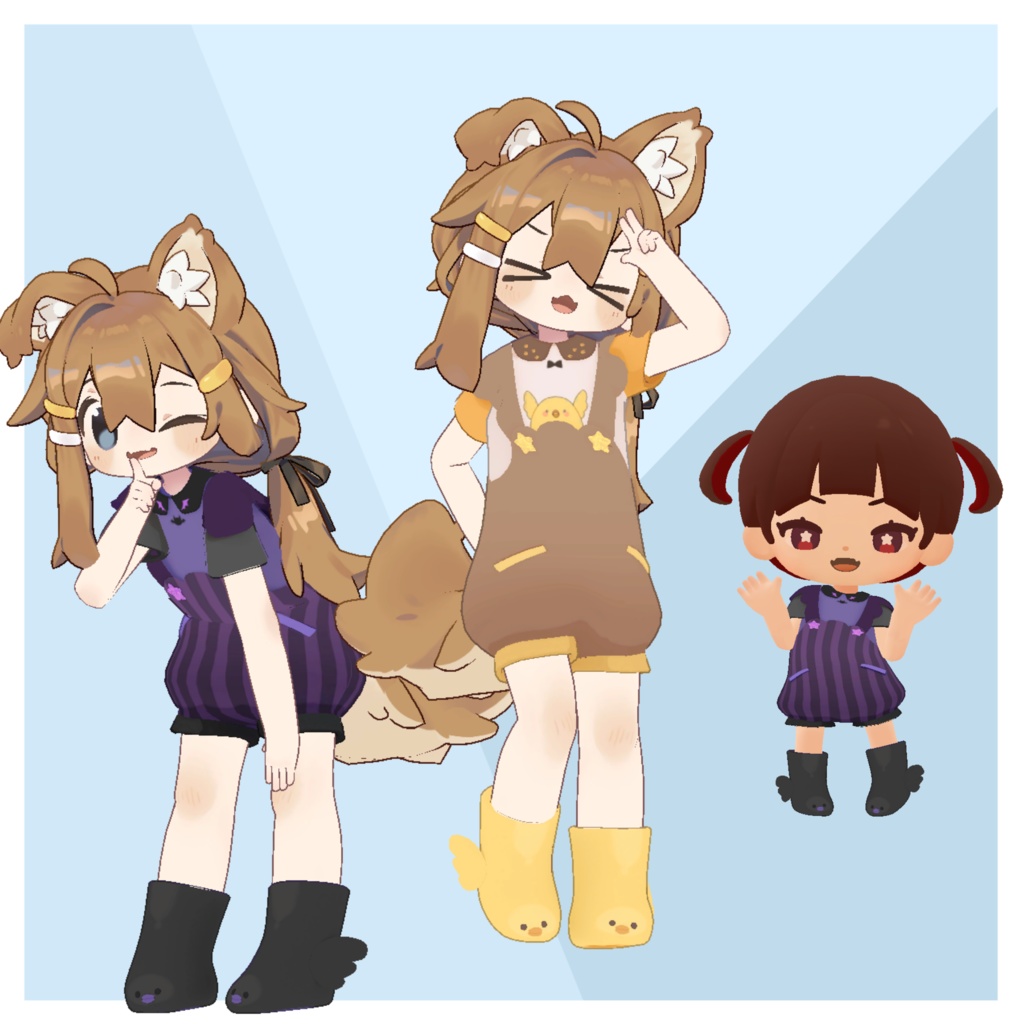 【まめひなた・ちまこぞく対応】オーバーオール