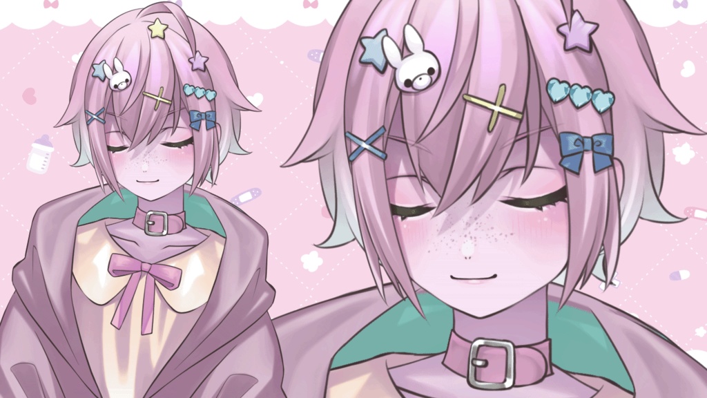 live2dモデル_VTS専用_ピンクくん