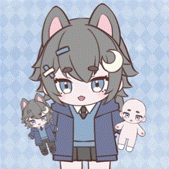 live2dモデル_VTS専用_チビ狼くん