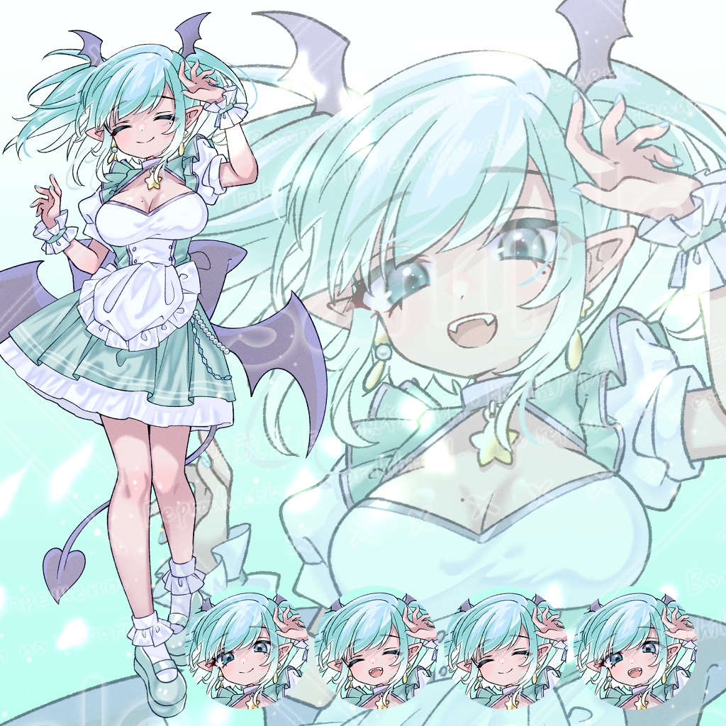 ■アイドル風な立ち絵素材_ミントちゃん■
