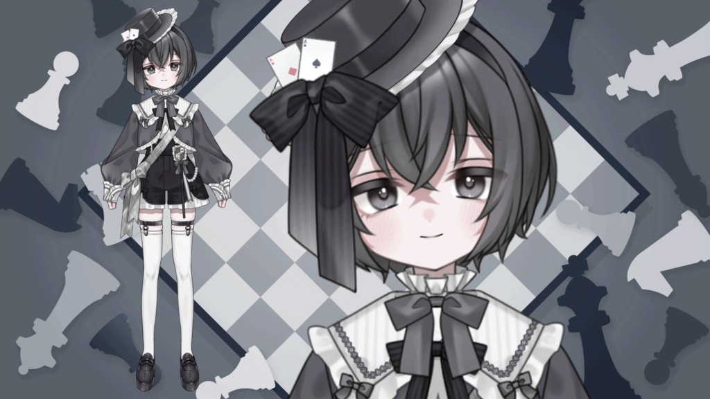 live2dモデル_VTS専用_汎用黒王子ちゃん