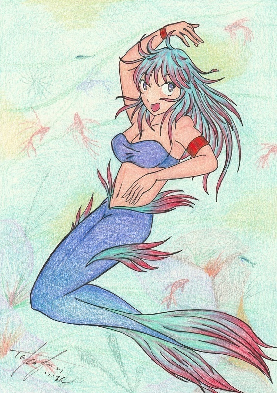 蒼の人魚(原画・一点物)