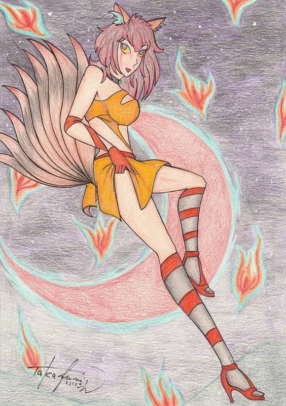 狐火の精(原画・一点物)