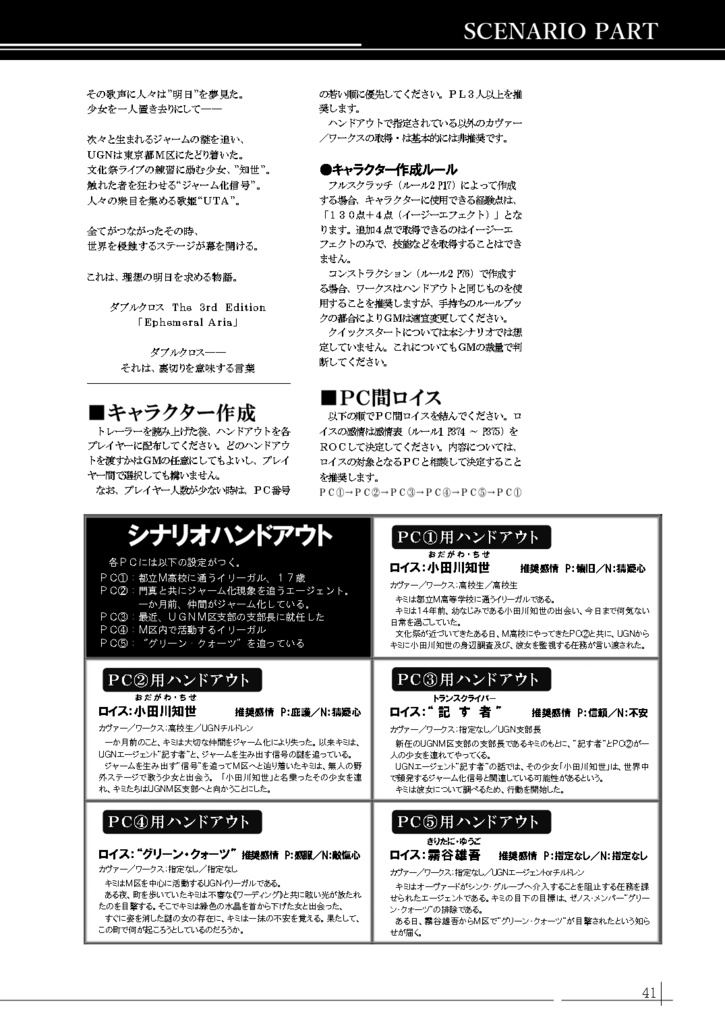 DX3rd オリジナルシナリオ集『Synchronicity』SPLL:E113196