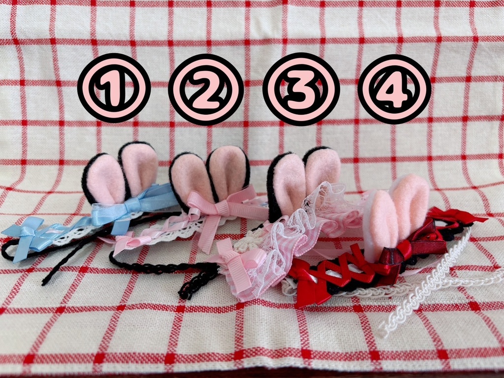 ほわぬい用うさ耳ヘッドドレス