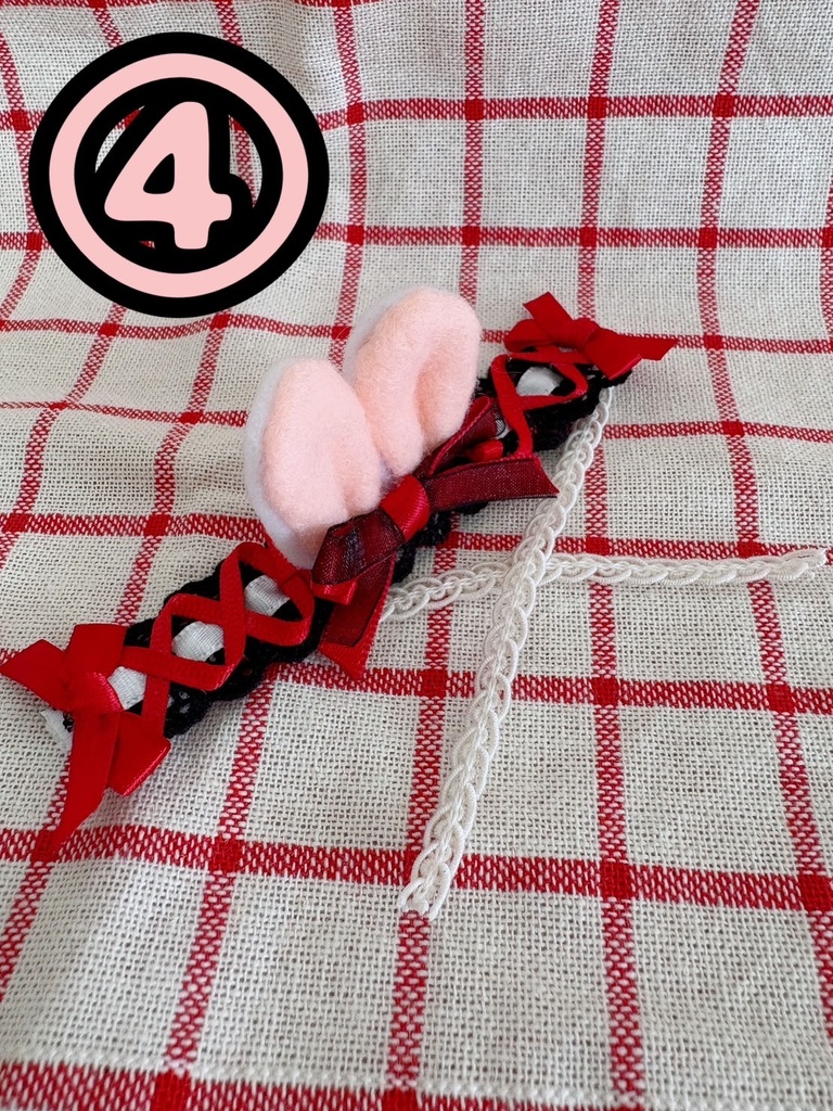 ほわぬい用うさ耳ヘッドドレス