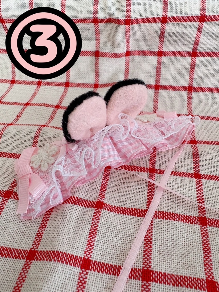 ほわぬい用うさ耳ヘッドドレス