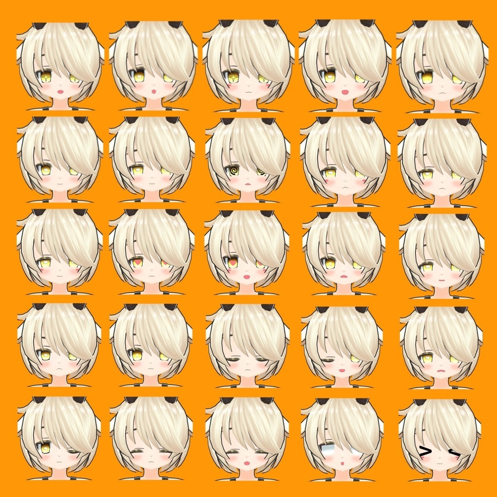 【感電ちゃん】表情差分25種