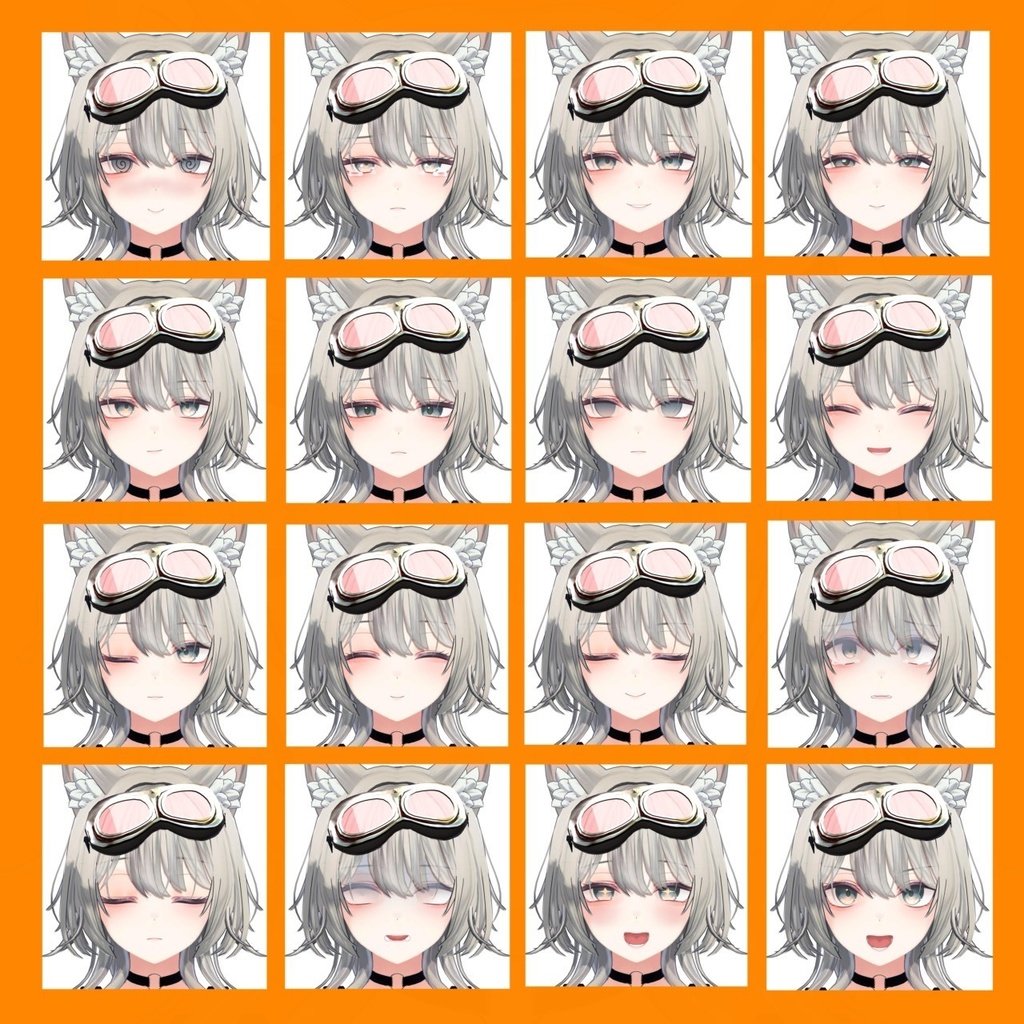 【翠羽】表情差分32種