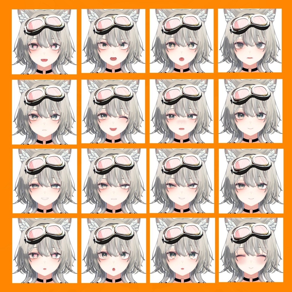 【翠羽】表情差分32種