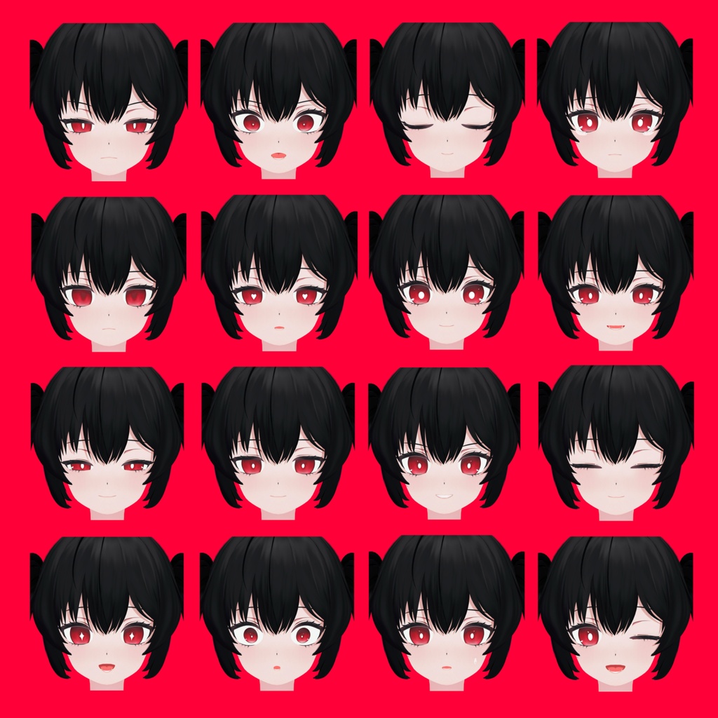 【ざくろ】表情差分16種(無料3種)