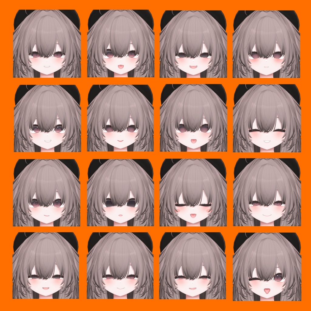 【輝夜】煽り表情差分16種(無料3種)