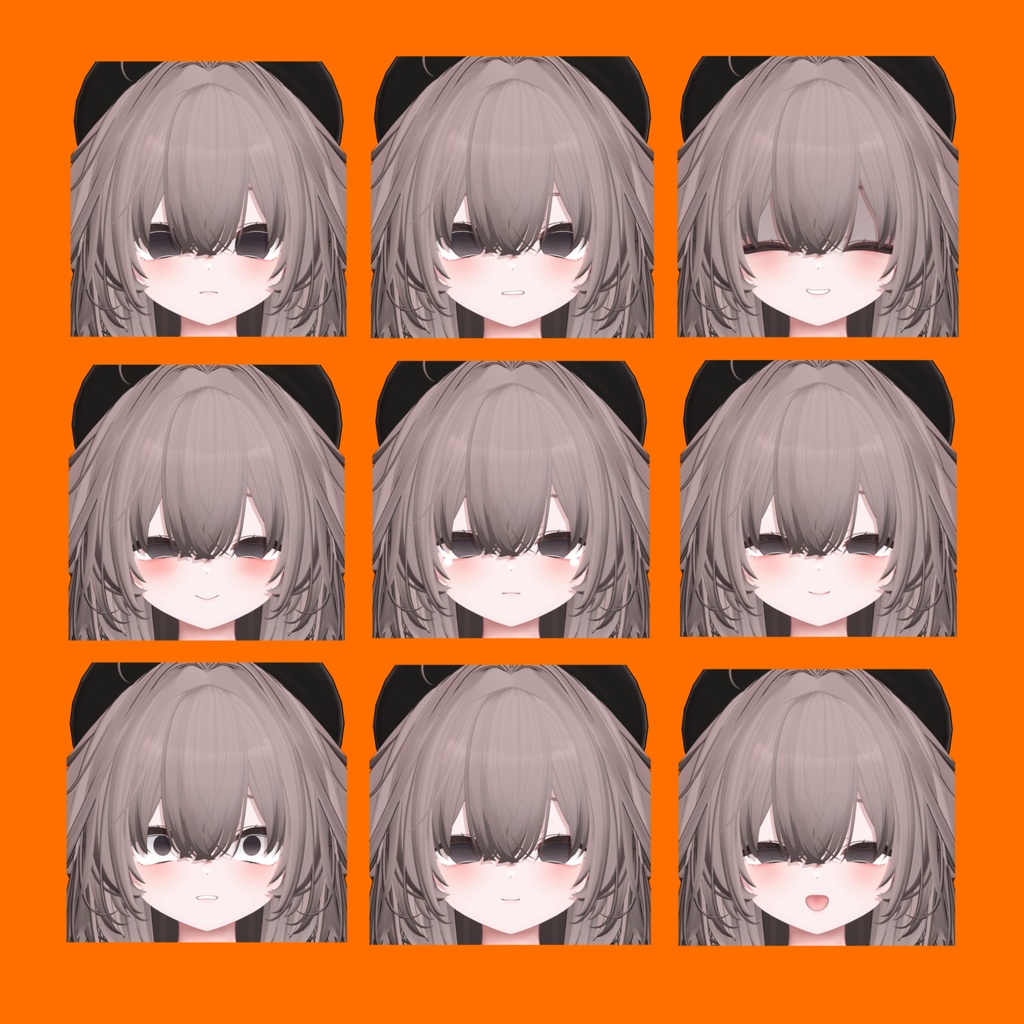 【輝夜】ダーク表情差分9種(無料2種)