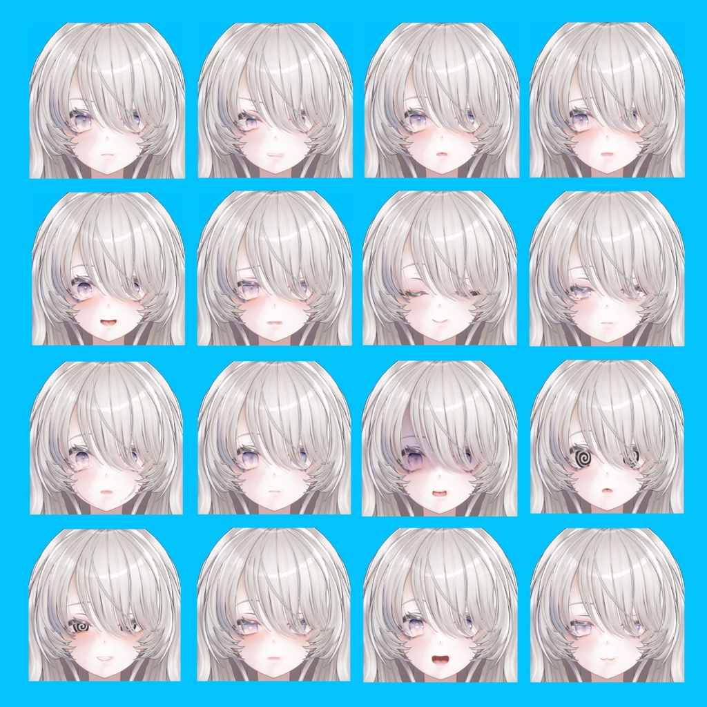 【ナナセ・ノワール】表情差分32種(無料5種)