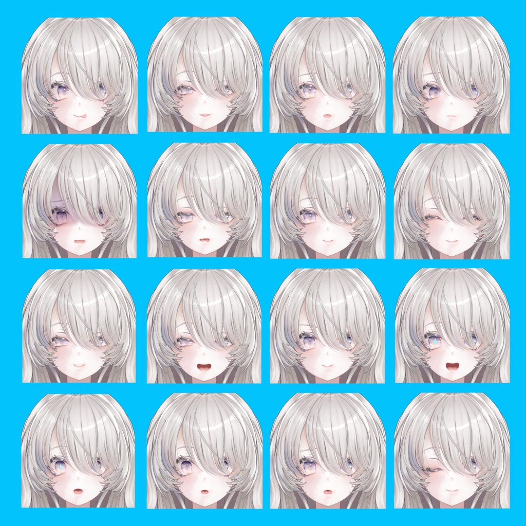 【ナナセ・ノワール】表情差分32種(無料5種)