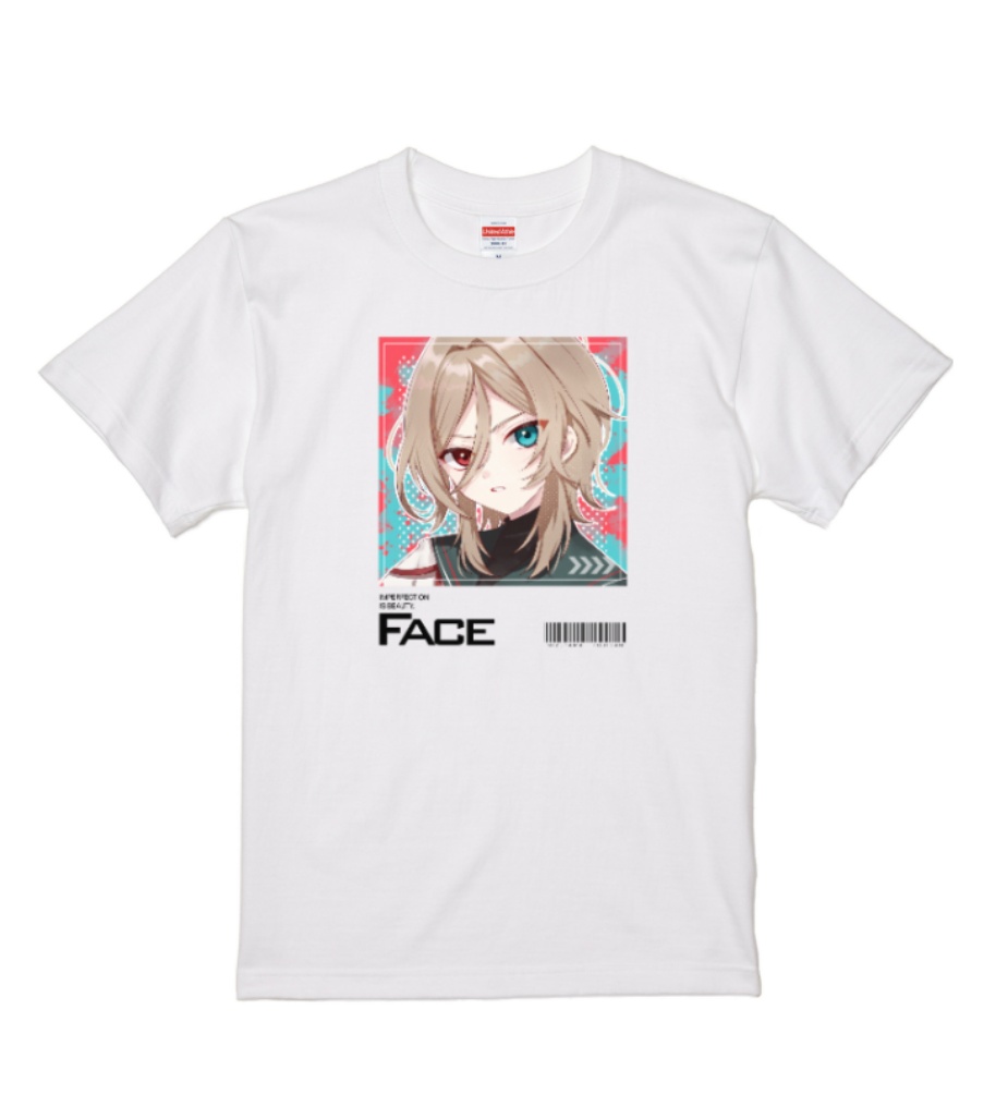 オリジナルTシャツFACE_white.ver